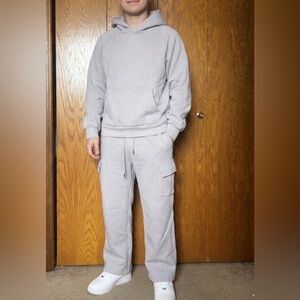 Men's Casual Light Gray Cargo Pants